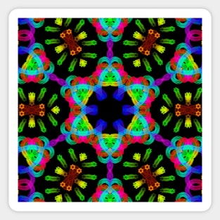 Neon Rainbow - Flower Matrix Sticker